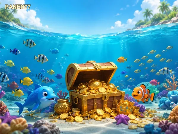 Antarmuka Gold Toad Fishing yang cerah dan mudah dijelajahi